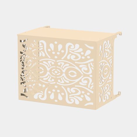 Cache climatiseur - Palermo Cache climatiseur - Palermo - Fixation murale - Ivoire RAL 1015 - Taille S (H 70 x L 90 x P 50-74 cm) (1/5)
