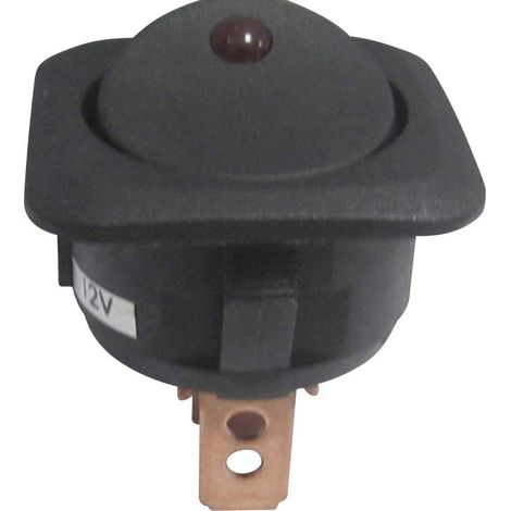 Tru Components – Interrupteur à bascule 12 V/DC 25 A – Pour automobile – Modèle TC-R13-203L-SQ RED – Élément de commande chauffage/ventilation (1/3)