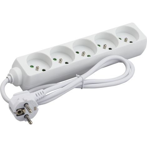 DEBFLEX - BLOC 5 PRISES 2P+T 16A 1M50 BLANC - 716970