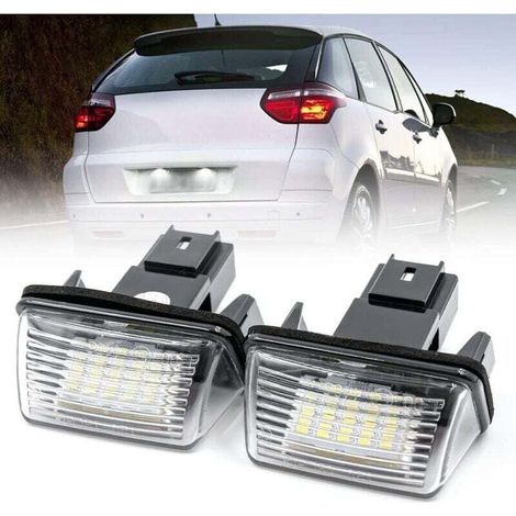 Lampadine per targa a LED per auto, luci posteriori SMD super luminose per Peugeot 206 207 306 307 308 406 407 5008 (1/4)