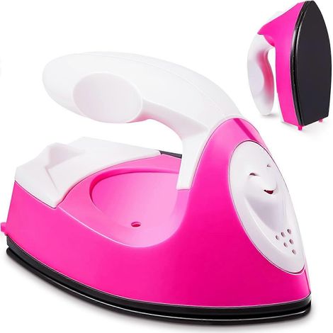 Fer à repasser Honoson Craft Iron, petit modèle (10 x 6 x 7 cm), portable et compact, avec base de chargement, idéal pour le transfert à chaud de patchs et perles. (1/5)