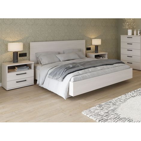 Lit adulte contemporain chêne clair Lolita (1/4)