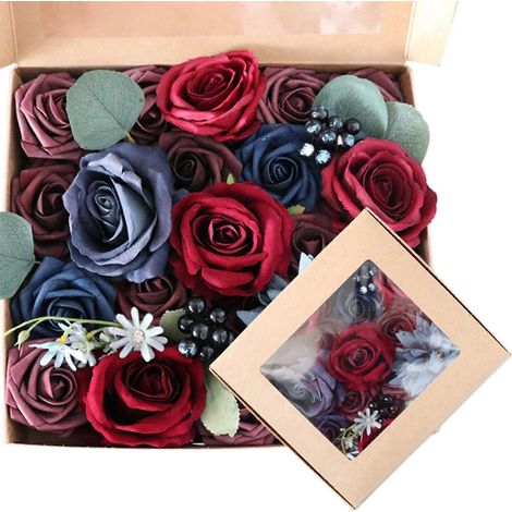 Kombi-Set künstlicher Rosen für DIY-Hochzeitssträuße, Tischdekorationen, Partys, Babypartys und Heimdekorationen (1/5)