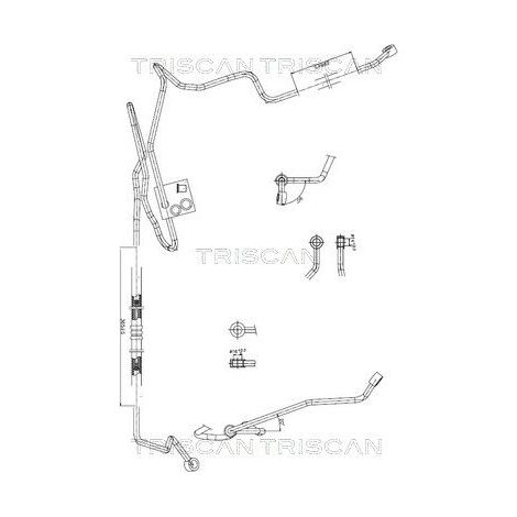 Tuyau hydraulique, direction TRISCAN 8516 29007 AUDI 1J0 422 893 AT