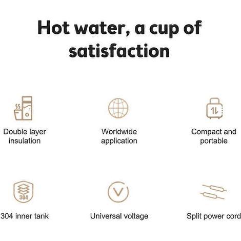 Tragbarer elektrischer Wasserkocher zum Erhitzen von Wasser, 1,5 Tassen, kleiner Tee- und Kaffeekessel, lebensmittelecht, 30