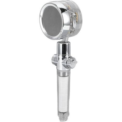 Pommeau de douche à hélice Vortex Hydro Jet, douchette rotative à 360° avec interrupteur pause, filtre G1/2 (1/5)