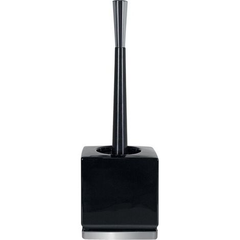 Brosse Wc avec support Céramique ROMA Noir & Argent Spirella (1/2)