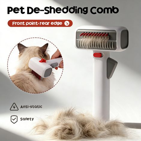 Peigne démêlant épilant animaux – Brosse aiguilles élimine poils morts – Entretien facile (1/4)