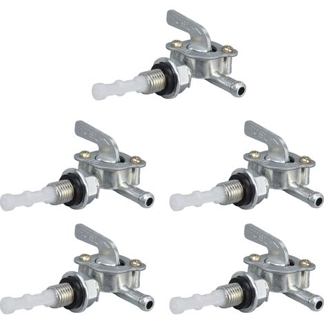 5 Pièces Robinet d’Arrêt de Réservoir Carburant Filetage Mâle Métal Kit de Raccord pour Moteur Générateur (1/5)