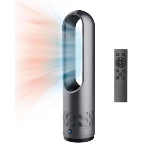 Ventilateur colonne sans pales 1400W – 8 vitesses – Mode chauffage et refroidissement – Angle de ventilation 80° (1/5)