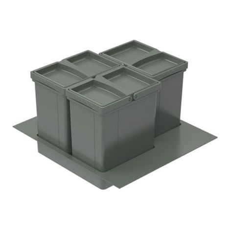 WESCO Einbau-Abfallsammler Pullboy Versa 265 K/500-3, Höhe 265 mm (1/2)