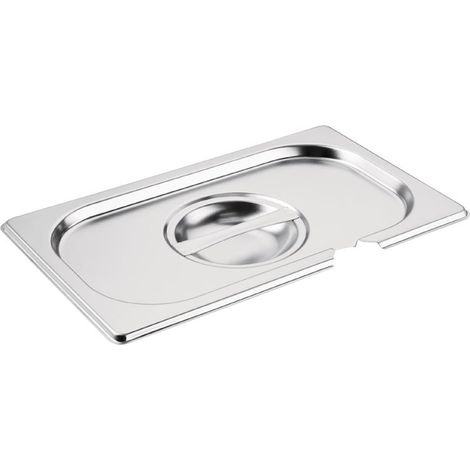 Couvercle Bac Gastro Inox GN 1/4 avec Encoche - Vogue (1/4)
