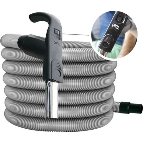 Tubo flessibile 9 mt. elettrificato QUICK FLOW con interruttore per avviamento centrale aspirante e variatore di velocità AP239