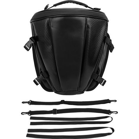 Sac arrière de moto en Fiber de carbone, sac étanche pour siège arrière de moto, sac de selle (1/5)