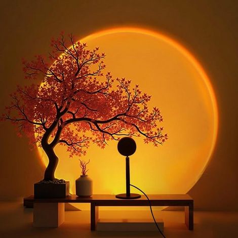 LED ciel étoilé lampe coucher de soleil, projecteur LED USB 4 couleurs rotation 180° pour chambre et décoration (1/5)
