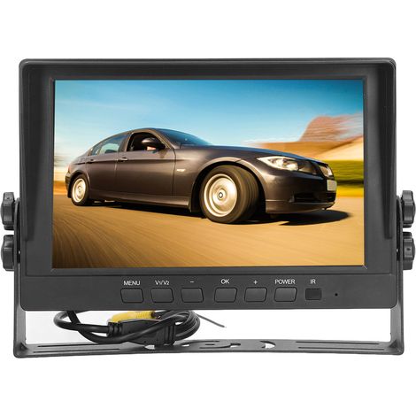 Moniteur de recul IPS HD Full View avec 2 entrées vidéo et pare-soleil intégré pour camions et moissonneuses-batteuses. (1/5)