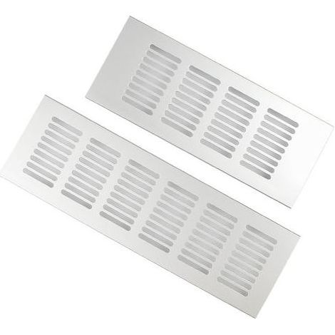 2PCS Grille de Ventilation Rectangulaire, Grille D'aération Rectangulaire, Grille D'aération, Grille Ventilation Rectangulaire, Grille d Aeration Rectangulaire pour une Ventilation Idéale 80 × 300mm (1/5)