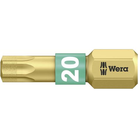 Wera 867/1 BDC TX20X25 05 066104 001 Inserto Torx T 20 Acciaio per utensili legato, rivestimento di diamante D 6.3 1 pz