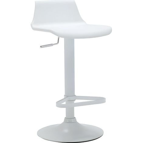 Tabouret de bar - Polypropylène - Hauteur réglable - Coloris blanc - CALAS