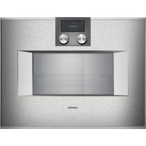 Gaggenau BS450111. Dimensione del forno: Media, Tipo di forno: Forno elettrico, Capacità interna forno totale: 50 L. Posizionamento dell'apparecchio: Da incasso, Colore del prodotto: Acciaio inox, ... (1/5)