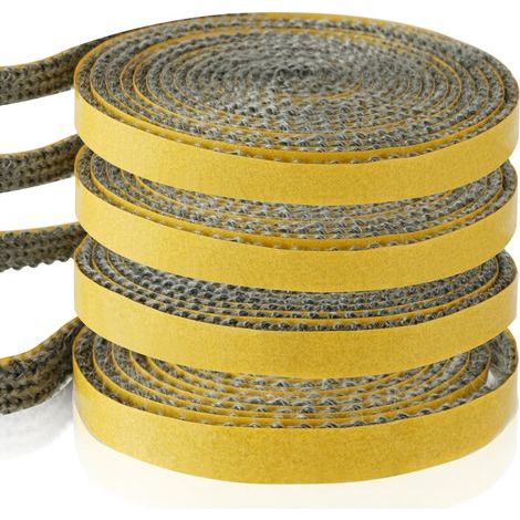Joint Insert Cheminée, Joint de Poêle à Bois, Joints Tressé Auto-adhésive pour Poêle, Chaleur, Cheminée, Tube Poele, Porte de Four, Joint D'étanchéité Résistante à 550°C (3mm x 10mm x 3m) (1/5)