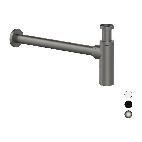 SIFONE D'ARREDO TONDO Misura: 1" 1/4 Nichel Spazzolato Opac