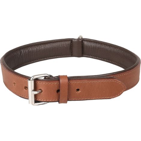 Collier Cuir XXL 52-61 cm ARIZONA brun  pour chien. - Flamingo (1/2)