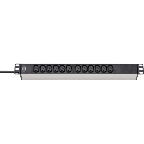Brennenstuhl 1390007112 Steckdosenleiste 19 Zoll 12fach Schwarz, Silber Kaltgerätestecker 1 St. (1/2)