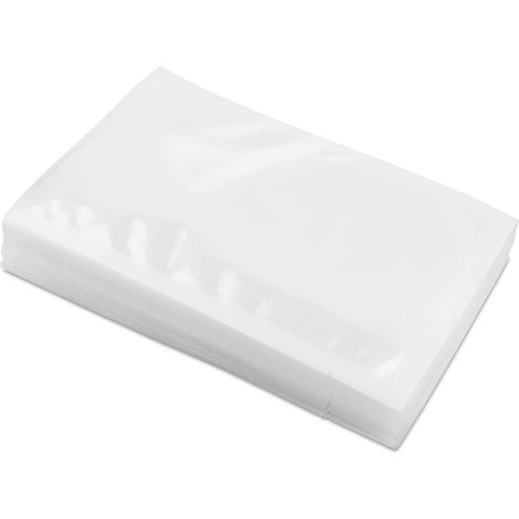 ZOLGINAH Bolsas de Vacío para Alimentos 16x35 cm 100 Bolsas para Máquina Sous Vide - Bolsas de Vacío de Aire Gofradas para Conservación y Cocción de Alimentos y Hervibles (1/5)