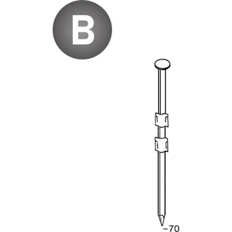 2 200 Pointes en Bande P.E 20° Lisses - 2.9x70 mm - D-Work (1/5)