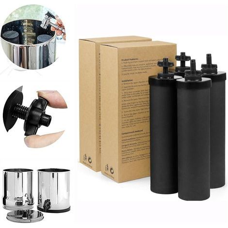Filtre à eau gravitaire 4 pièces – Compatible Berkey, Berkefeld, Doulton – Réduit contaminants 99,99% – Capacité 22.000 litres (1/5)