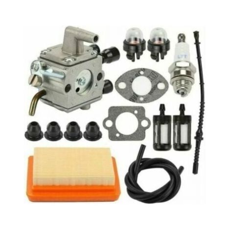 [JAMAIS UTILISÉ]Carburateur compatible Stihl FS120 FS200 FS250 FS300 FS350 FR350 FR45 Métal Accessoires inclus : filtre à air, filtres à carburant