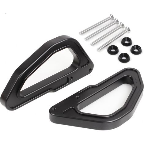 Car modification aluminum alloy off-road vehicle drilled grab handles and mountain bike interior handles - black (1/4)