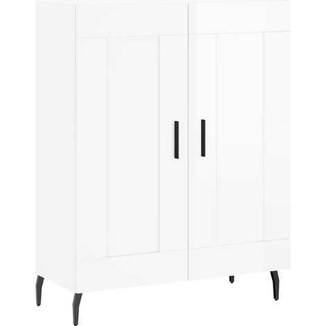 Credenza buffet cassettiera mobile contenitore organizer cucina soggiorno lucido 69,5 x 34 x 90 cm derivati del legno bianco 020030690