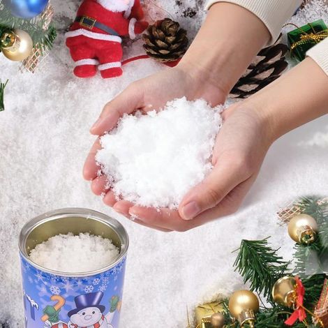 Ecleanfy - Neige Artificielle Décorative 110g - Poudre Scintillante à Effet Flocon pour Décoration de Noël, Vitrine, Sapin, Maquette et DIY