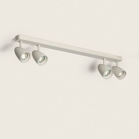 Wandleuchte Aluminium Linear Adrien 4 Spots Steingrau