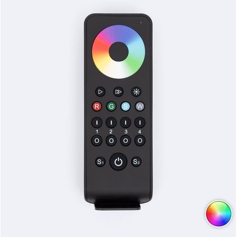 Mando RF para Reguladores LED RGB / RGBW 4 Zonas M Negro (1/3)