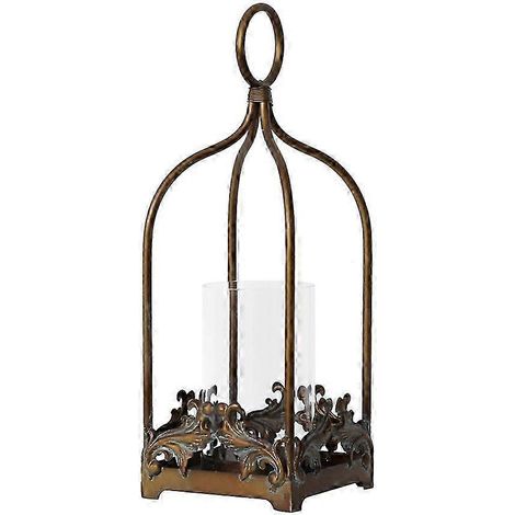 Chandelier vintage en fer forgé, support décoratif rond en bronze pour l'éclairage de table de banquet, 12 x 12 x 32,5 cm (1 ensemble) (1/5)