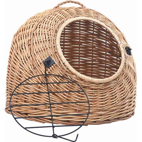Trasportino per Gatti 60x45x45 cm in Salice Naturale vidaXL (1/5)