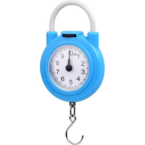 Balanza para equipaje, balanza dinamométrica de hasta 10 kg, pequeña y portátil con agarre cómodo para viajes y trabajo.