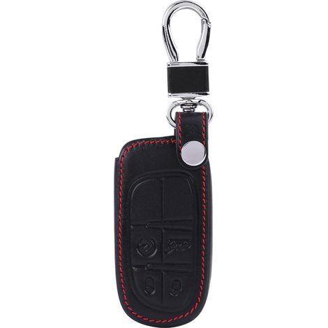 Étui universel en cuir PU pour 4 boutons de télécommande de voiture, housse de protection pour clé de voiture (1/5)
