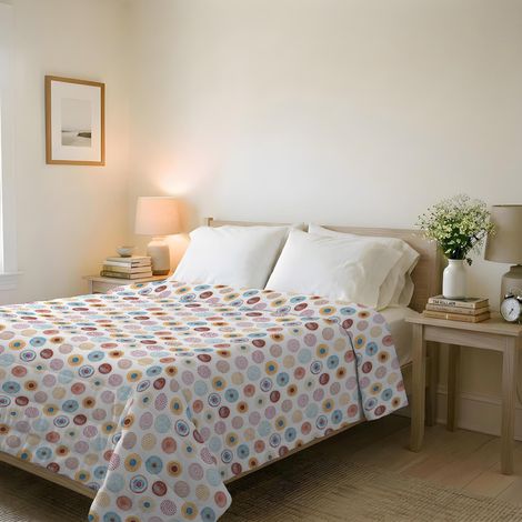 Couvre-lit matelassé d’été en Microfibre Douce imprimée – Couette Printemps-été mi-Saison – Circle, Double 250x240 cm (1/5)