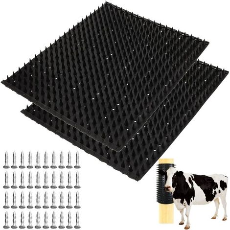 Lot de 2 outils anti-démangeaisons pour animaux tels que les vaches et les chevaux, brosse de massage, brosse anti-démangeaisons, coussinets de grattage pour animaux, tapis en plastique souple (1/5)