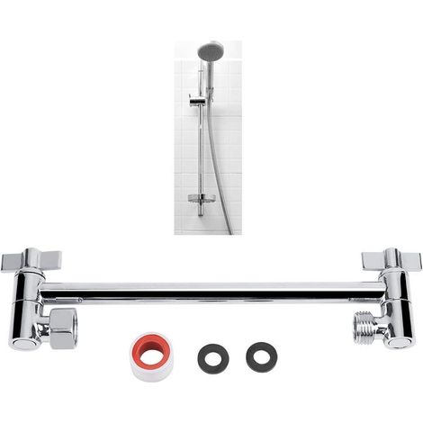 rallonge de douche en laiton, support mural orientable pour pommeau de douche avec accessoires for salle de bain (1/5)