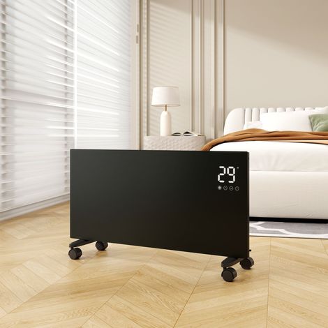 Radiateur 2000W sans hélice – certifications européennes – pose possible en quelques minutes – noir
