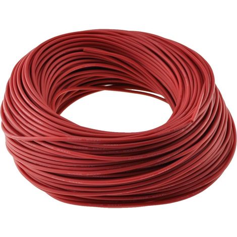 Cable  flexible silicona seccion 14AWG  resistente hasta 200º y hasta 600v rojo (1/5)