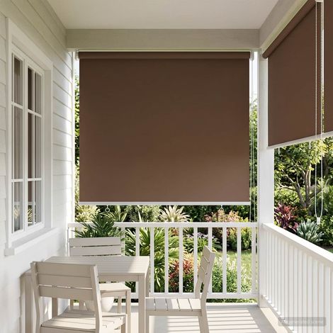 Persiana enrollable exterior con protección UV Topo