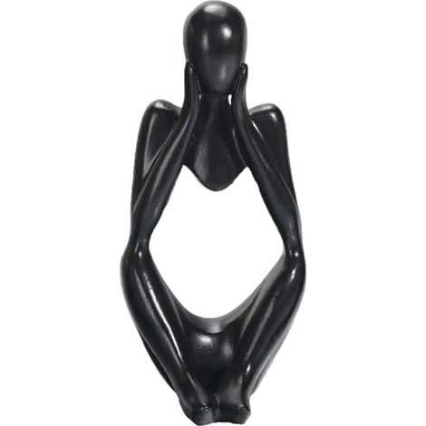 Statua astratta del Pensatore in resina per soggiorno, ufficio e mensola, oggetto d'arte decorativo per la casa moderna - Crezuo