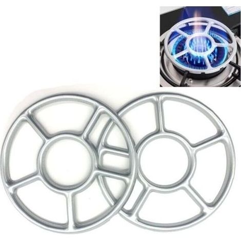 Pair 2PCS Réducteurs à gaz en pour plaque Réducteurs de Gaz Support Wok Cuisinière à Gaz de Support de Wok Anneau à Gaz Cuisinière Gaz Support à gaz de cuisine pour pot de café chaud Moka (6.1in/15.5c (1/5)