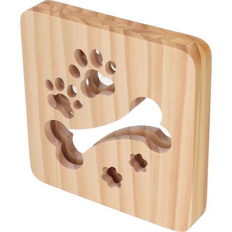 Lampe de Nuit LED 3D Patte d'Animal - Veilleuse Bois Creux pour Chambre Bébé, Décoration Lumineuse Originale (1/5)
